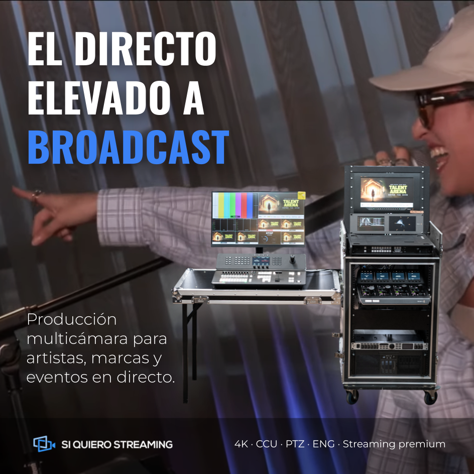 El directo elevado a broadcast por SI QUIERO STREAMING