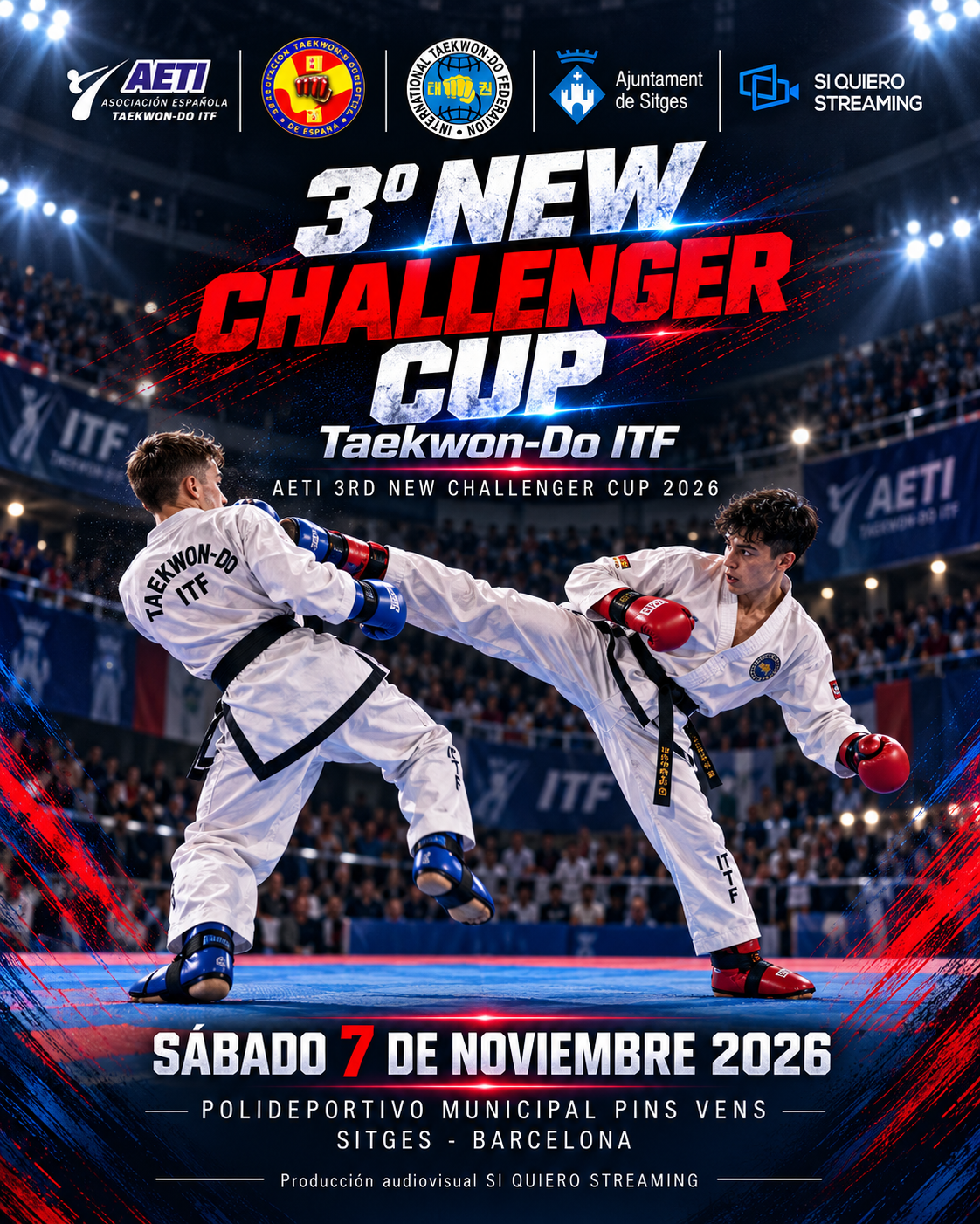 Concepto visual de patrocinio para New Challenger Cup 2026