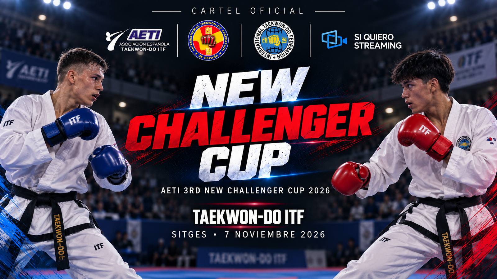 New Challenger Cup 2026: Taekwon-Do internacional y broadcast en directo desde Sitges
